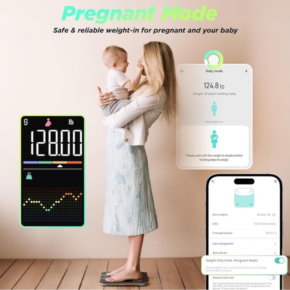 Smart Scale for Body Weight, Smart Scale with 8-in-1 with 22 Measurements - Picture 6 of 6